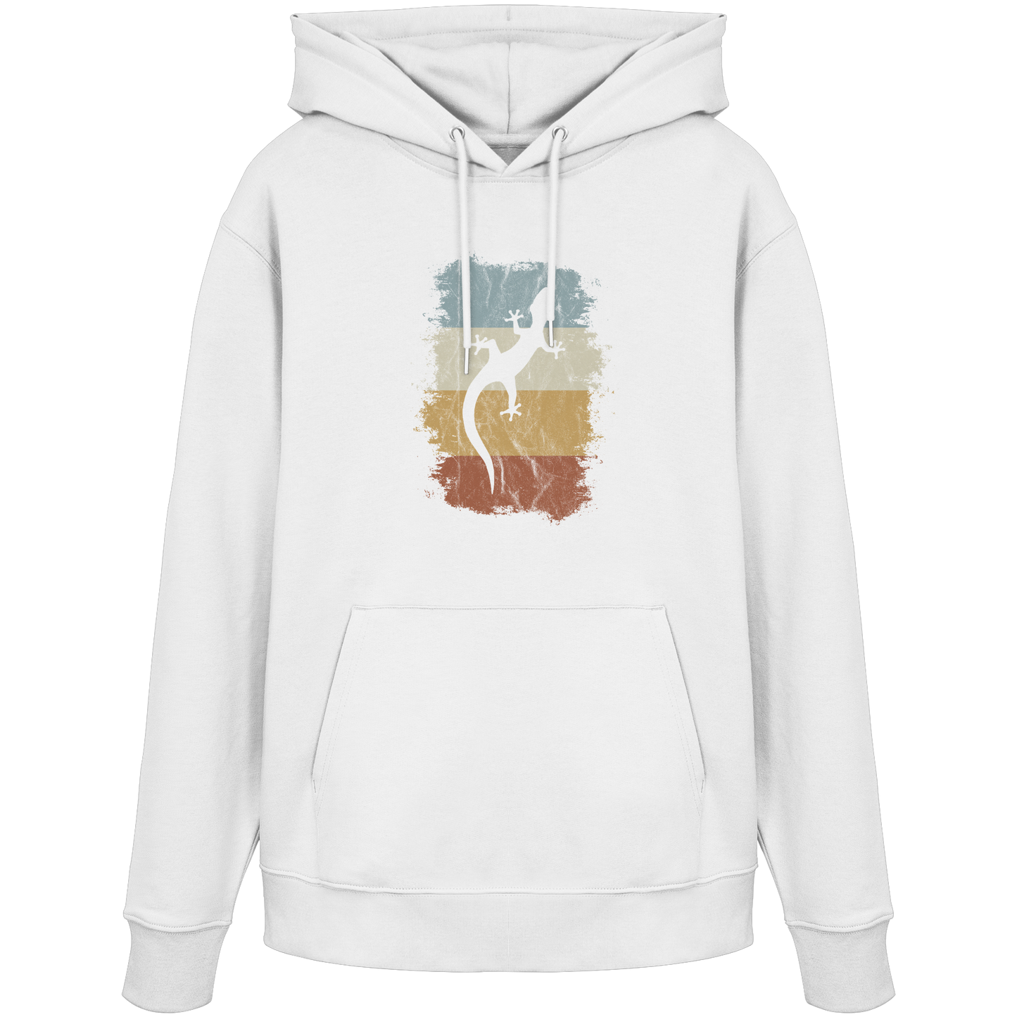Retro Gecko Salamander Silhouette - Organic Hoodie