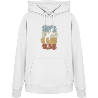 Retro Gecko Salamander Silhouette - Organic Hoodie