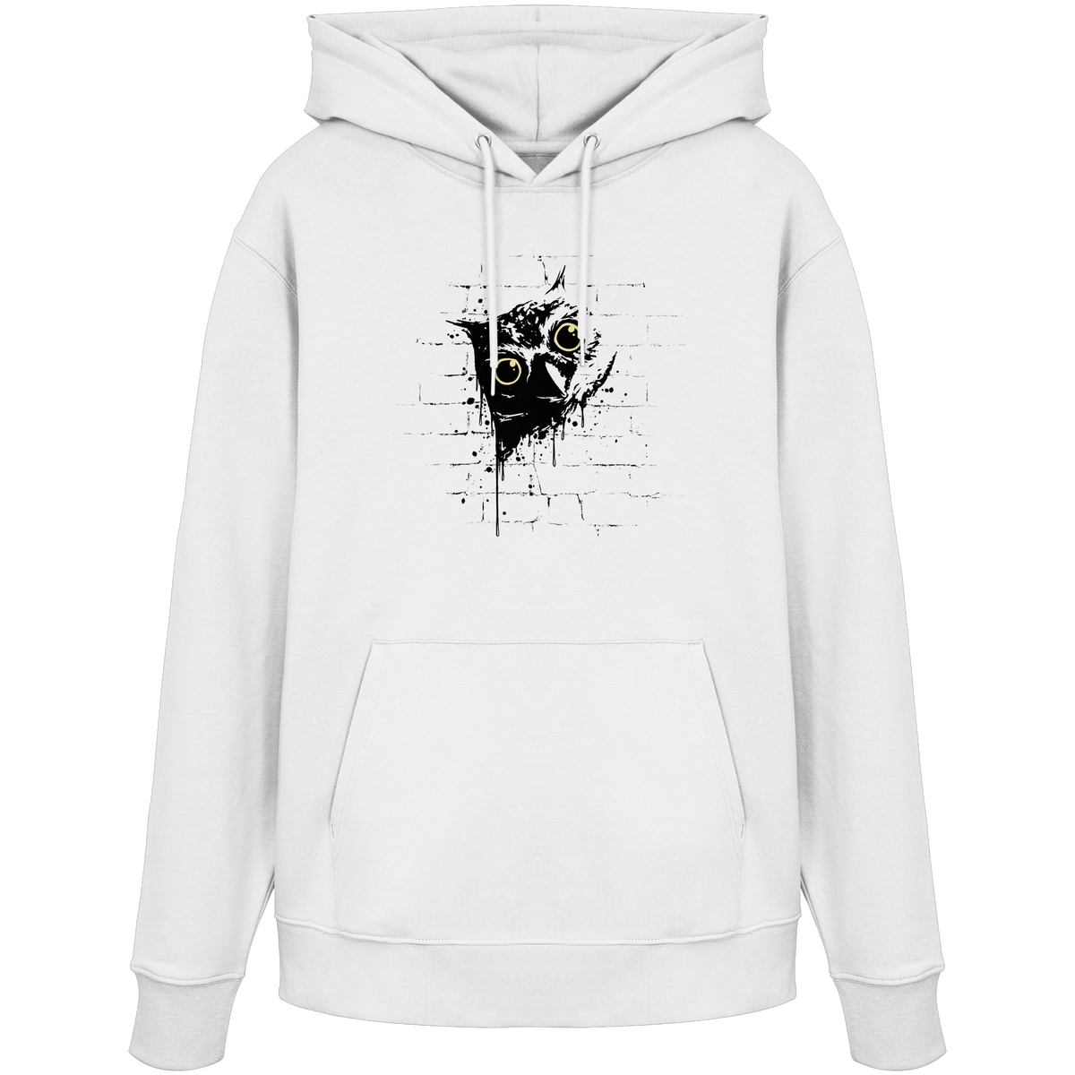Lässige Street Art Eule - Organic Hoodie