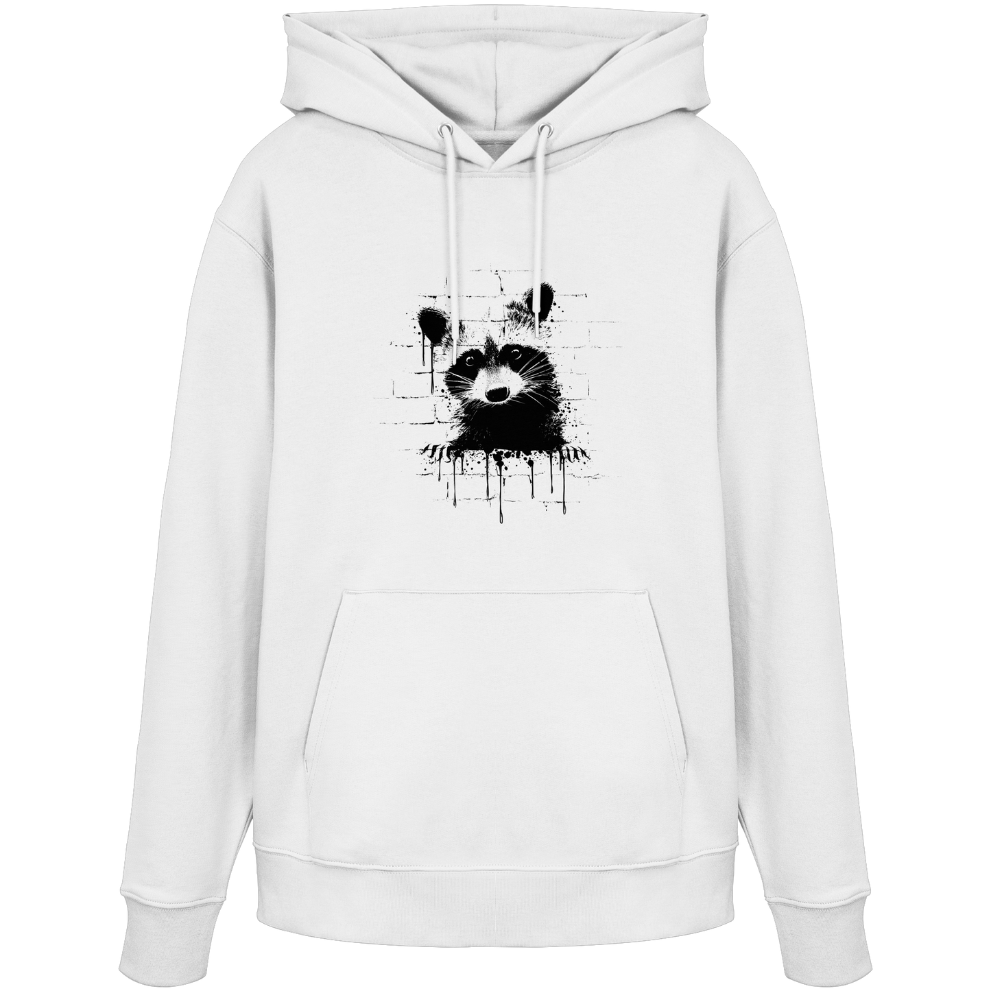 Funky Street Art Waschbär - Organic Hoodie
