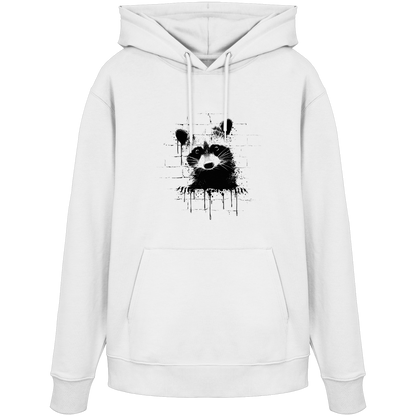 Funky Street Art Waschbär - Organic Hoodie