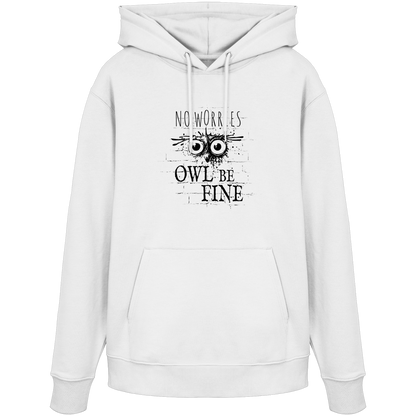 Owl Be Fine Street Art Eule - Organic Hoodie