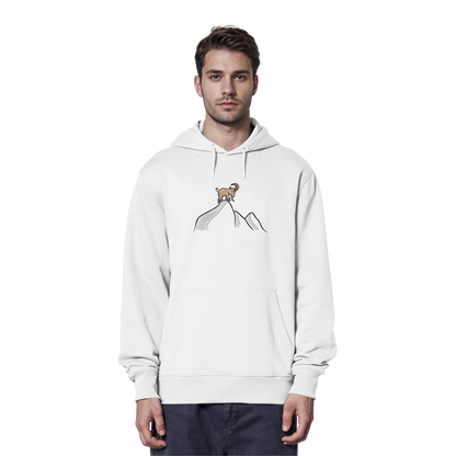 Ziegenbock in den Bergen - Organic Hoodie