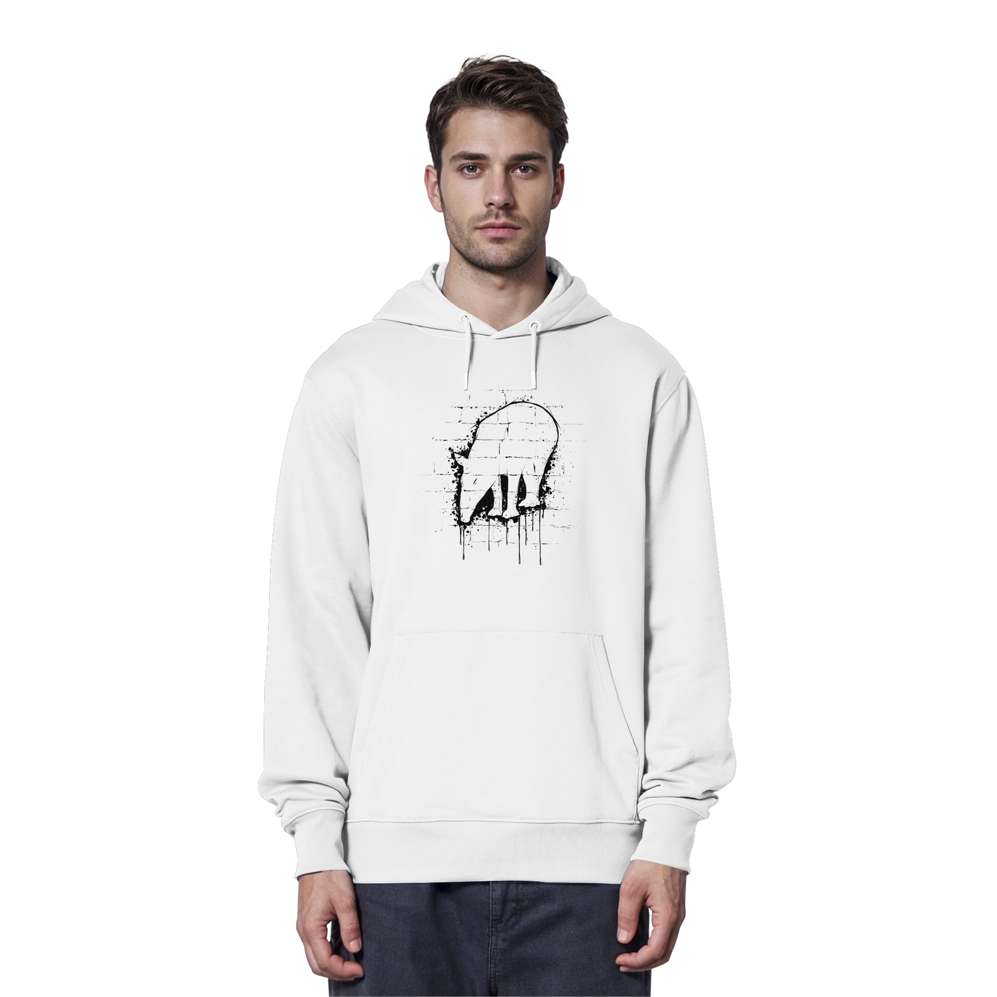 Urban Street Art Tapir Silhouette - Organic Hoodie