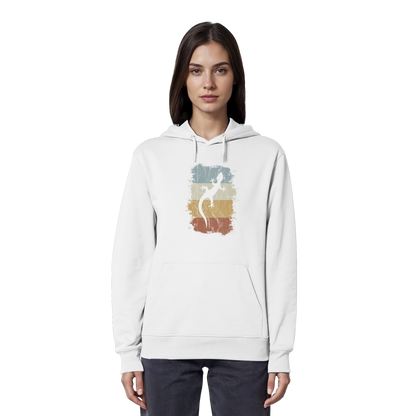 Retro Gecko Salamander Silhouette - Organic Hoodie