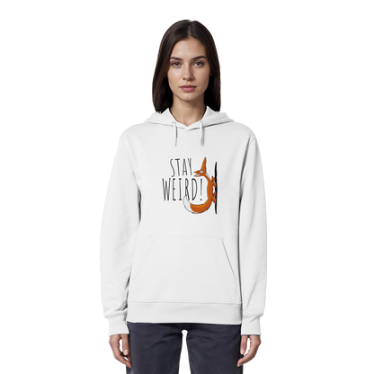 Stay Weird! Schräger Fuchs - Organic Hoodie