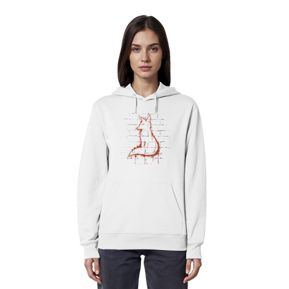 Street Art Fuchs Silhouette - Organic Hoodie