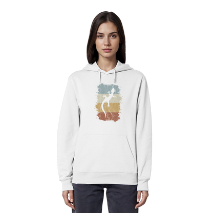 Retro Gecko Salamander Silhouette - Organic Hoodie