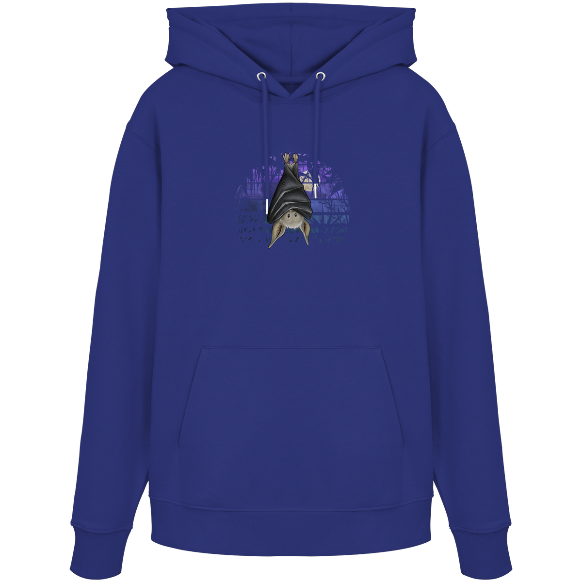 Fledermaus in blauer Nacht - Organic Hoodie