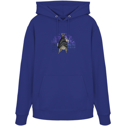 Fledermaus in blauer Nacht - Organic Hoodie