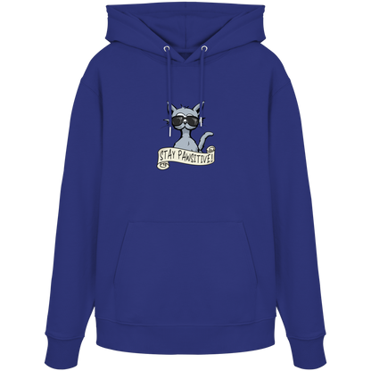 Stay Pawsitive Bleib lässig Hipster Katze - Organic Hoodie