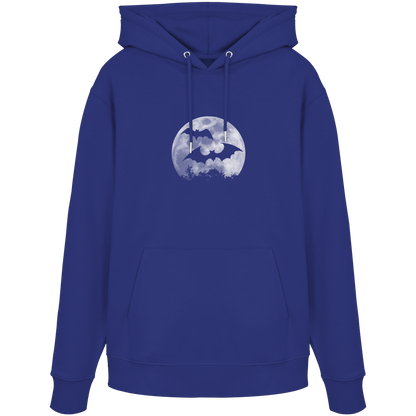 Fledermaus Silhouetten bei Vollmond - Organic Hoodie