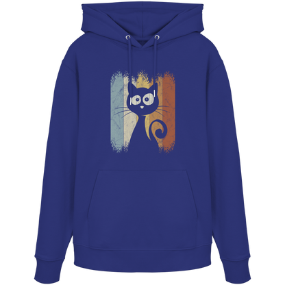 Retro Katze Silhouette - Organic Hoodie