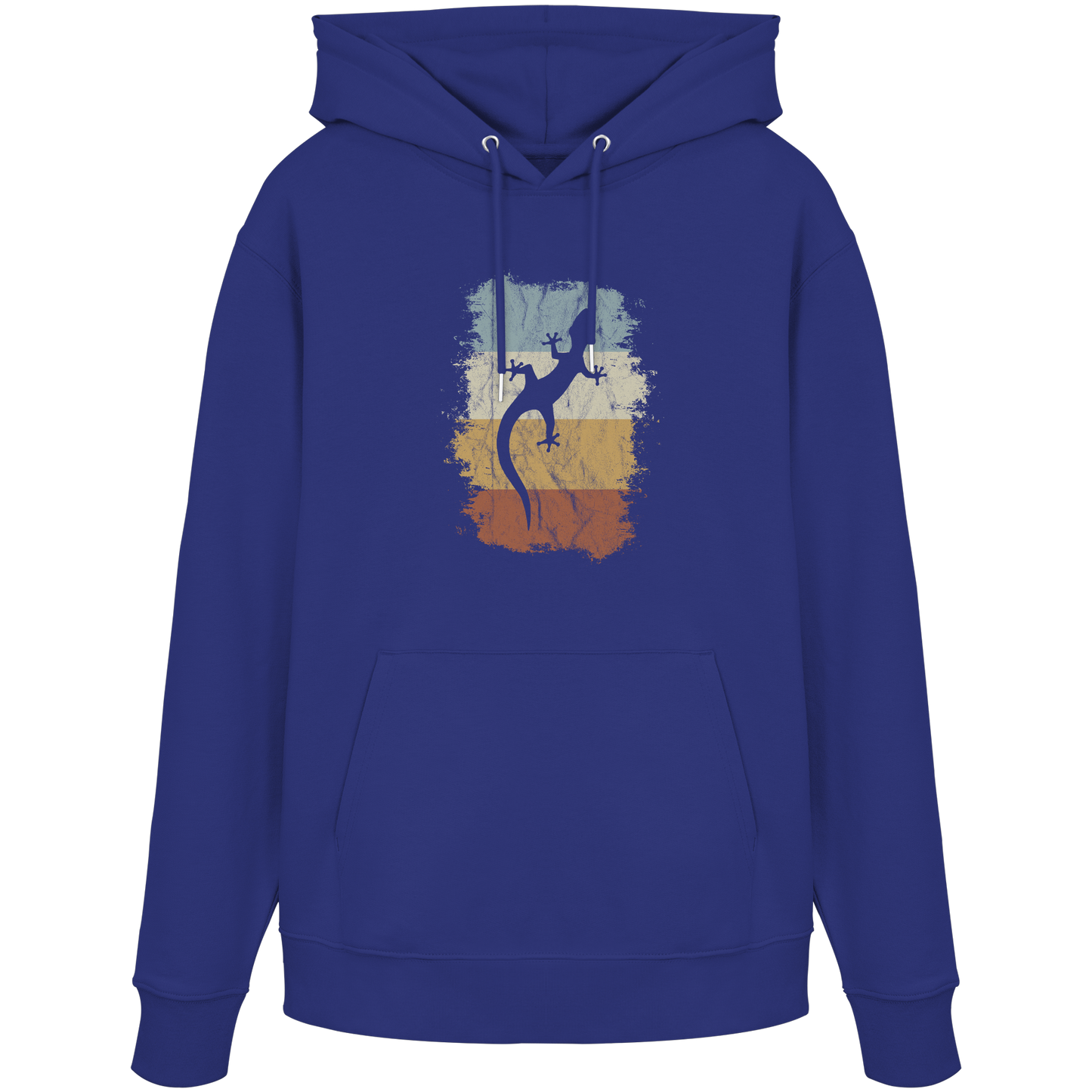 Retro Gecko Salamander Silhouette - Organic Hoodie