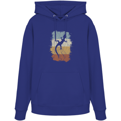 Retro Gecko Salamander Silhouette - Organic Hoodie