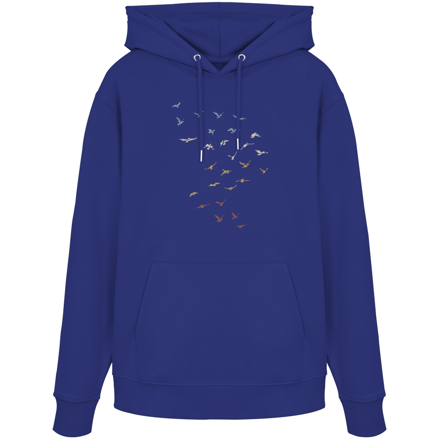 Retro Vogel Schwarm - Organic Hoodie