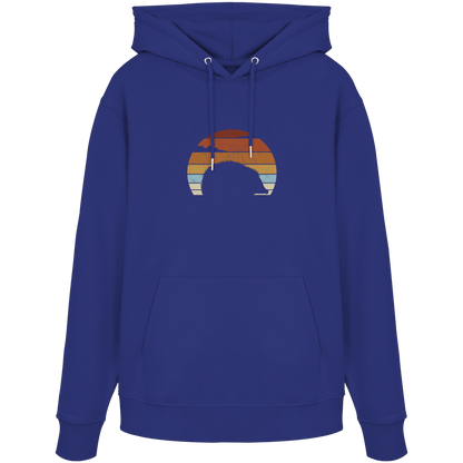 Retro Igel Silhouette im Sonnenuntergang - Organic Hoodie