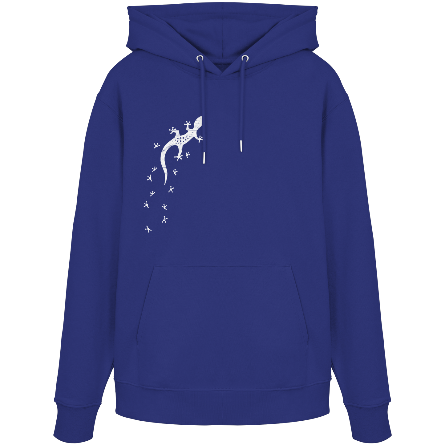 Gecko Eidechse Silhouette hell - Organic Hoodie