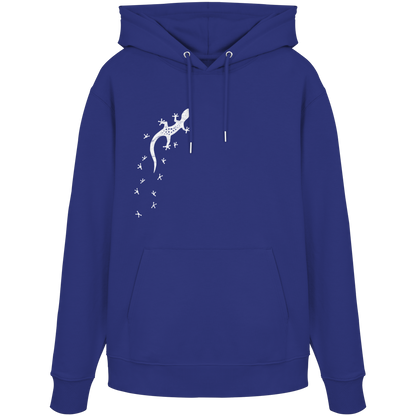 Gecko Eidechse Silhouette hell - Organic Hoodie