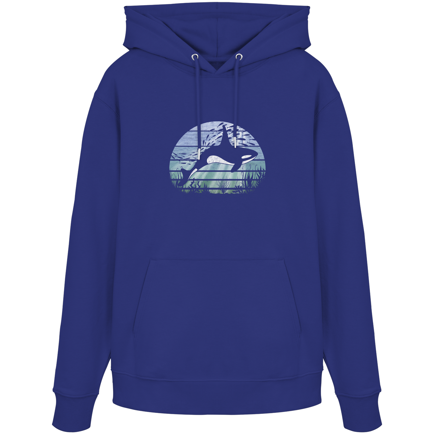 Retro Tiefsee Schwertwal Orca - Organic Hoodie