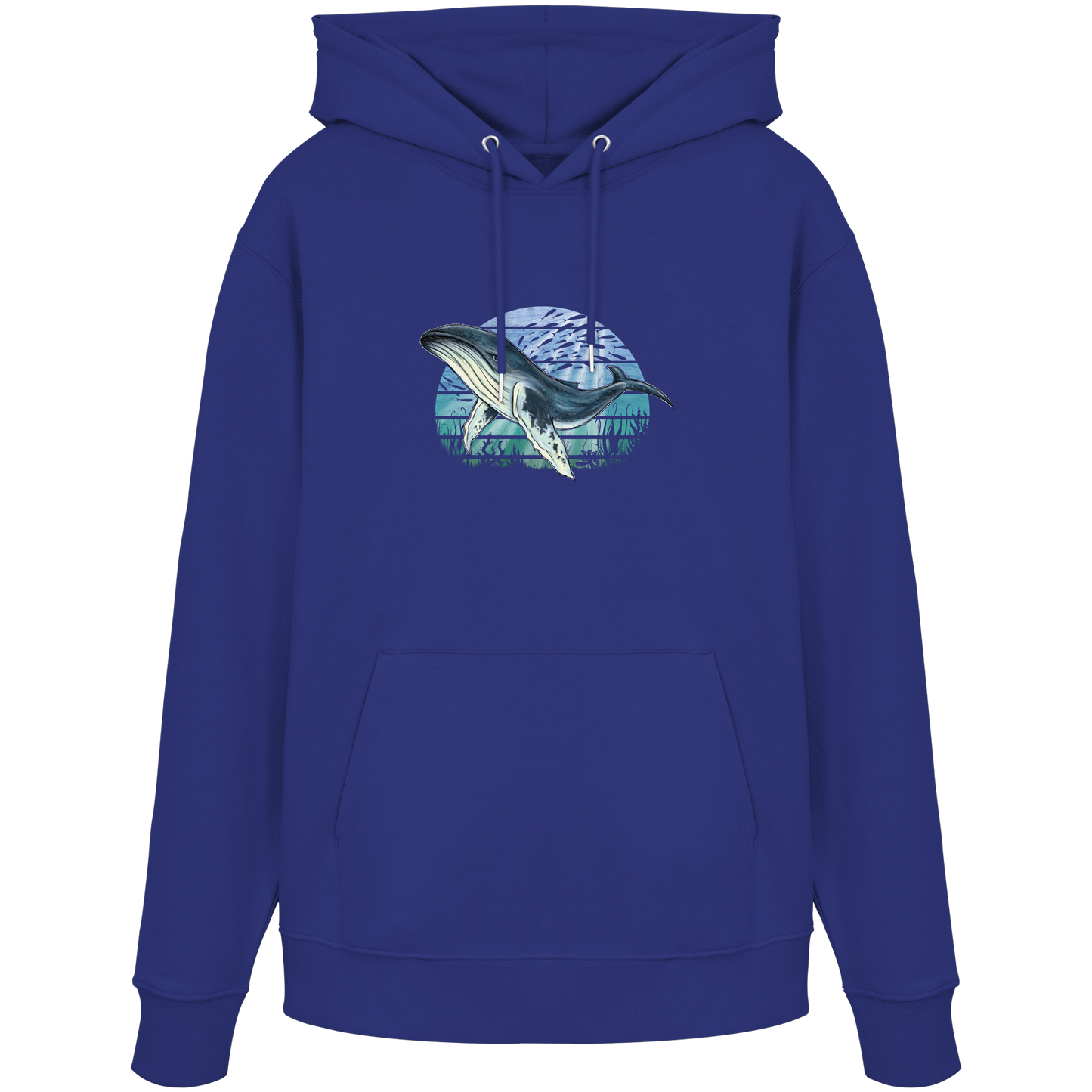 Retro Unterwasser Buckelwal - Organic Hoodie