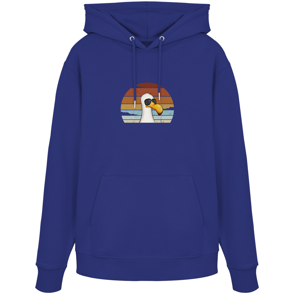 Cool lässige Retro Möwe - Organic Hoodie