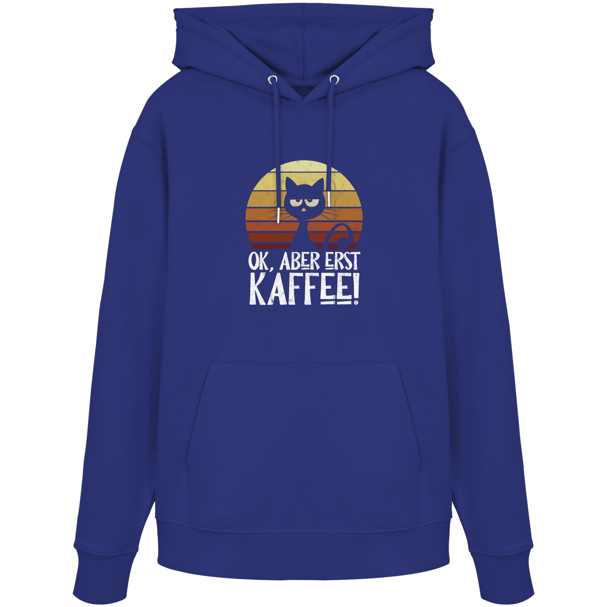 Ok, aber erst Kaffee | launische Katze - Organic Hoodie