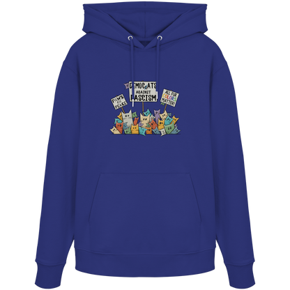 Demo-Katzen gegen Faschismus und für Vielfalt - Organic Hoodie
