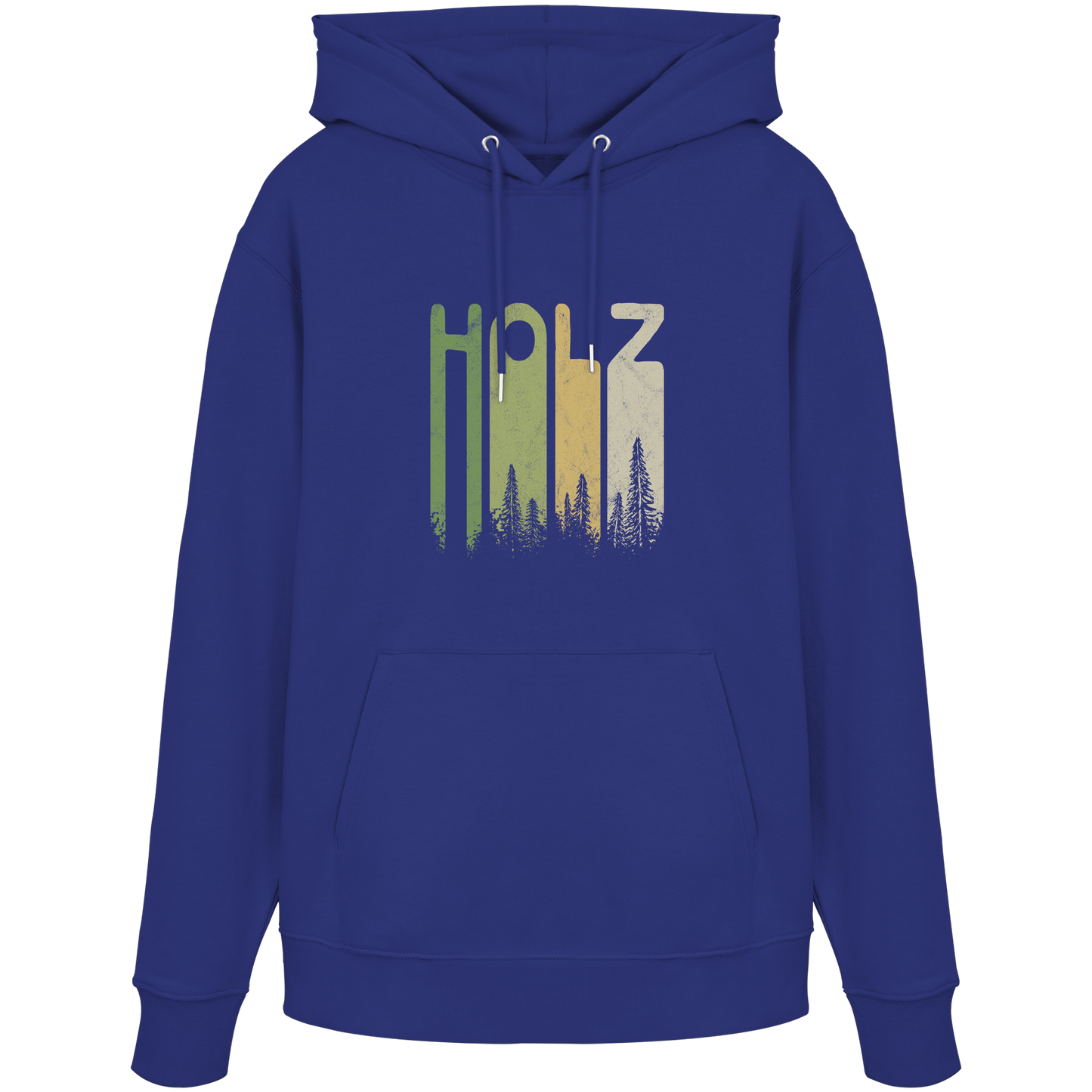 Holz Retro Wald Schriftzug - Organic Hoodie