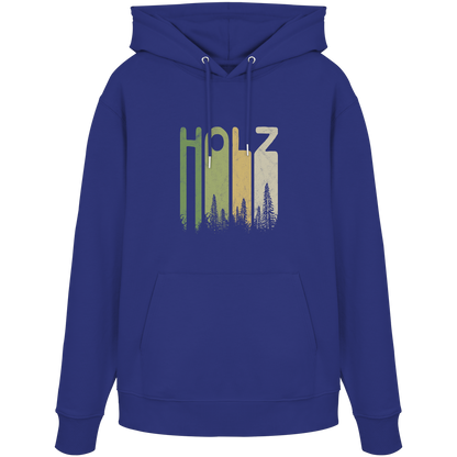 Holz Retro Wald Schriftzug - Organic Hoodie