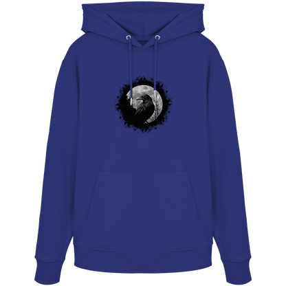 Schwarzer Rabe bei Vollmond  - Organic Hoodie