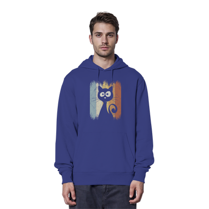 Retro Katze Silhouette - Organic Hoodie
