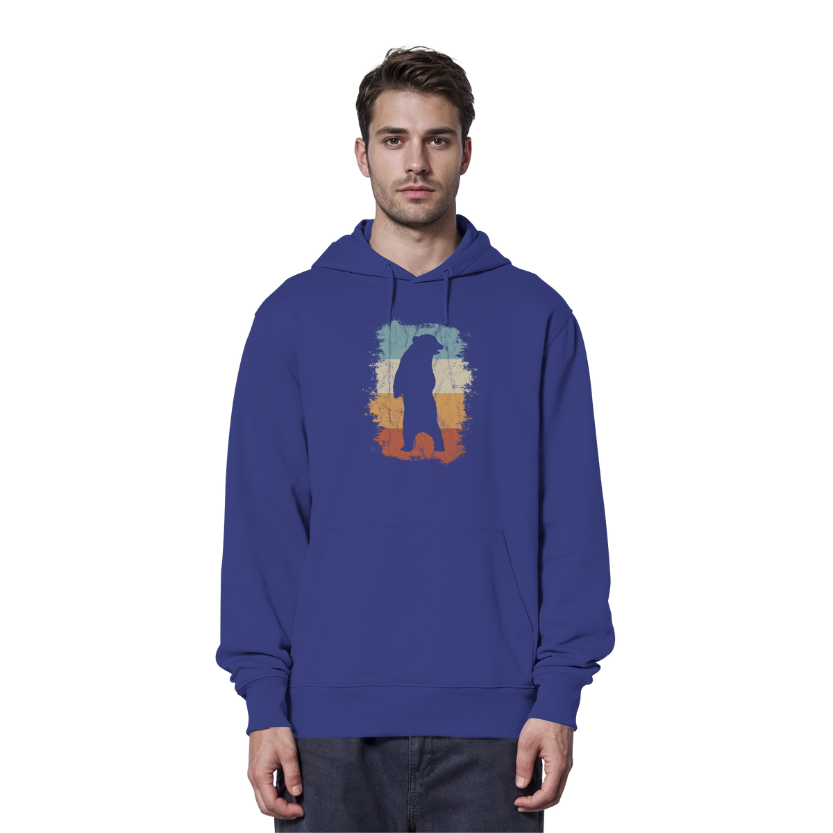 Retro Bären-Silhouette - Organic Hoodie