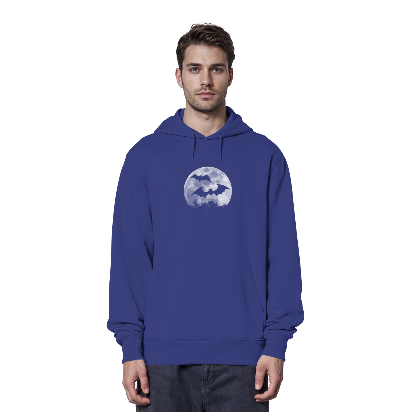 Fledermaus Silhouetten bei Vollmond - Organic Hoodie