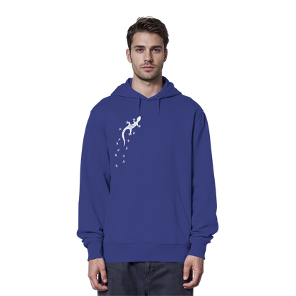 Gecko Eidechse Silhouette hell - Organic Hoodie