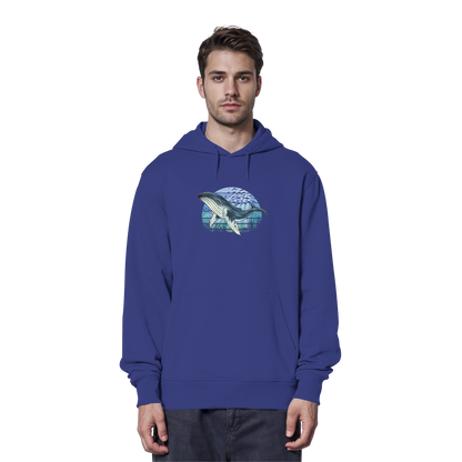 Retro Unterwasser Buckelwal - Organic Hoodie
