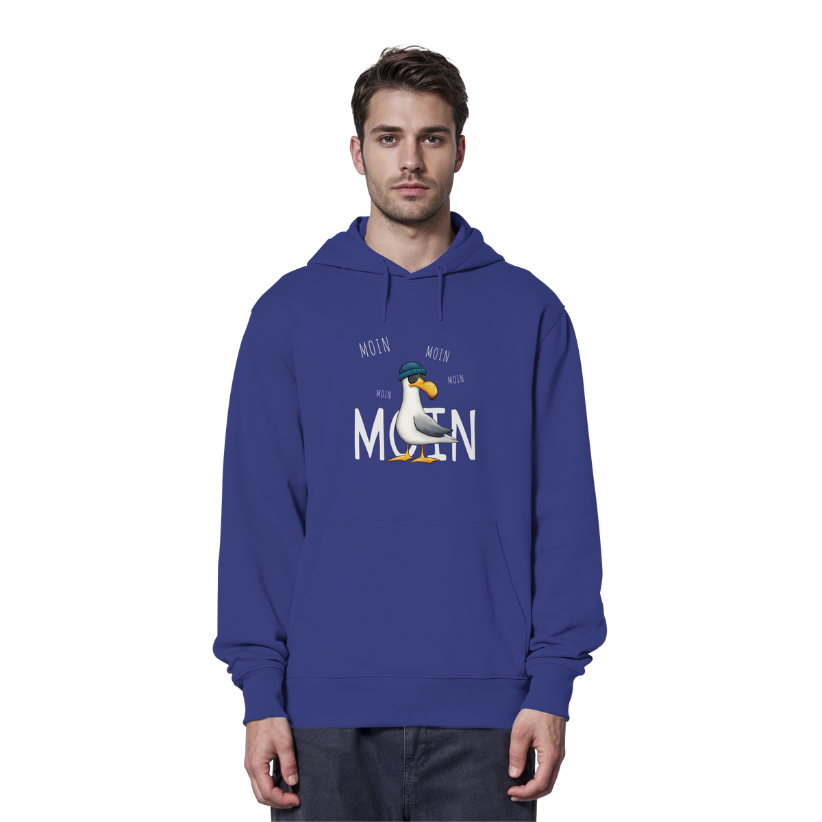 Moin Moin Lässige Hipster Möwe  - Organic Hoodie