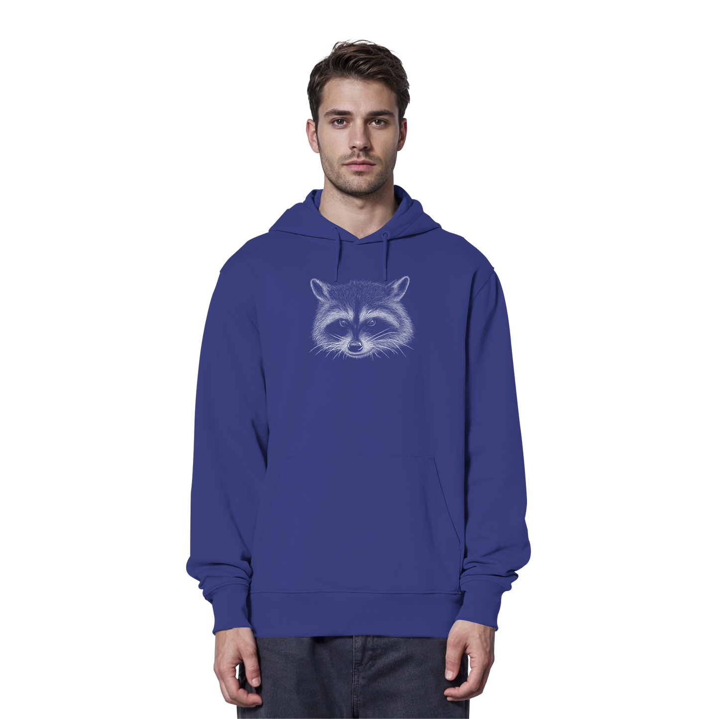 Waschbär Illustration Kritzelkunst - Organic Hoodie