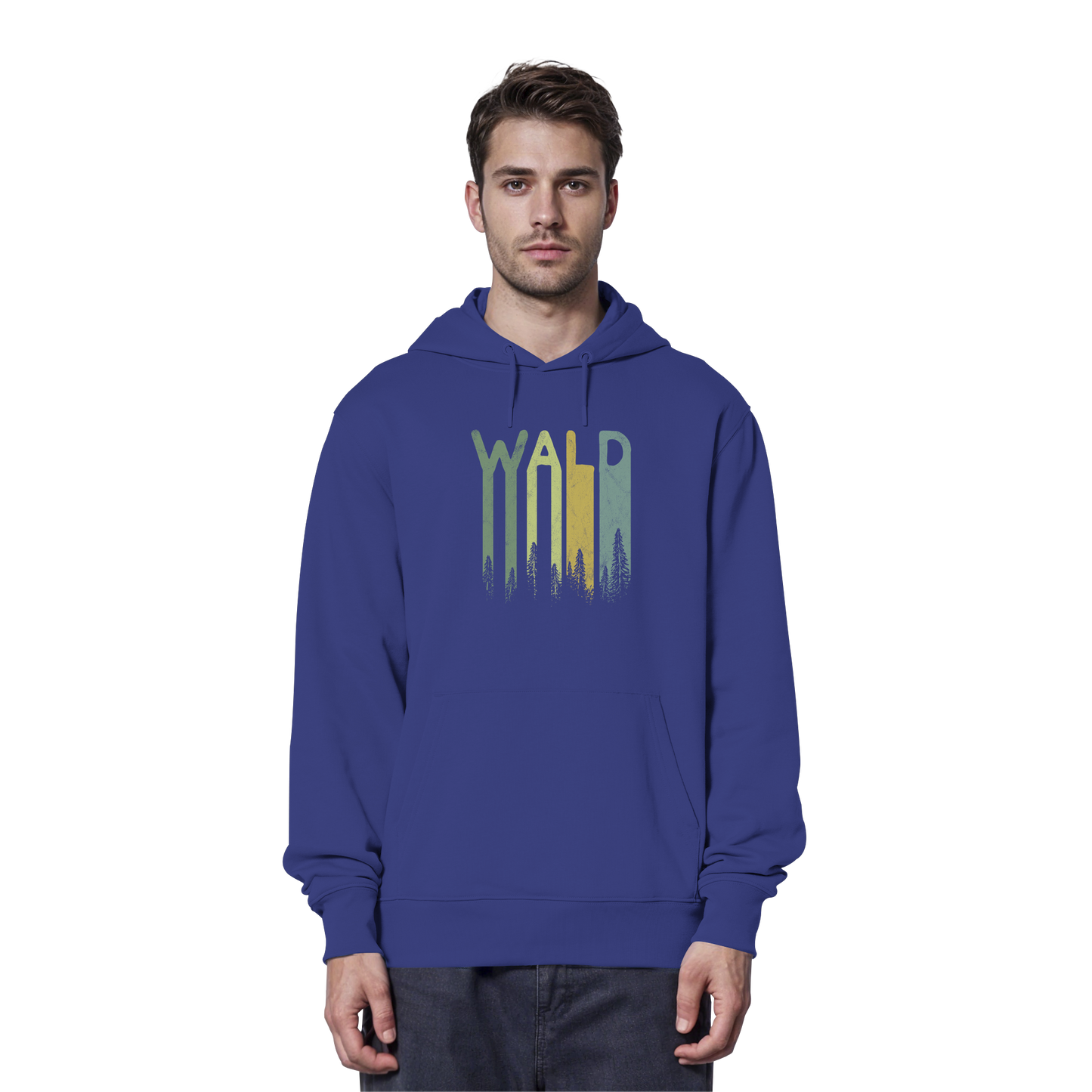 Wald Retro Forst Schriftzug - Organic Hoodie