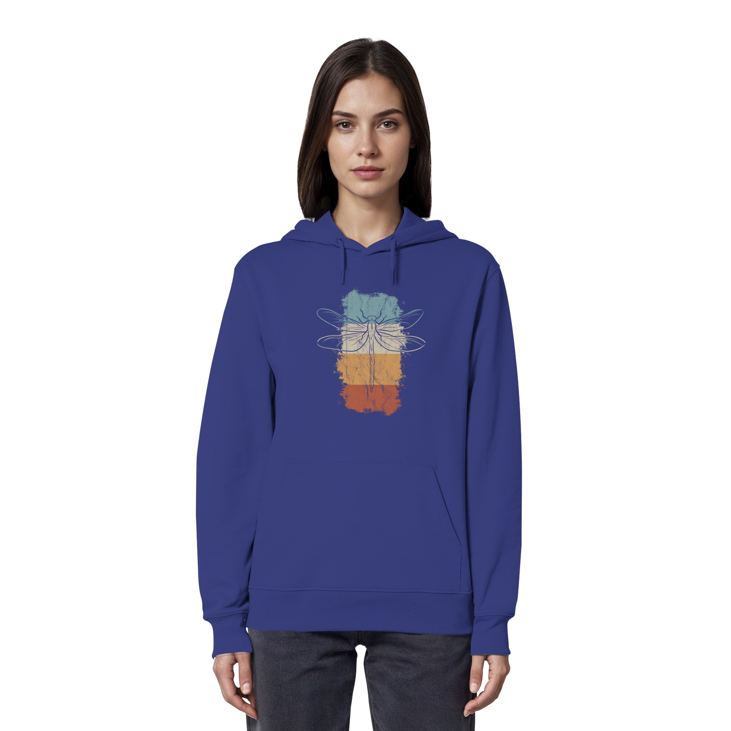 Retro Kunst Libelle | Vintage Dragonfly - Organic Hoodie
