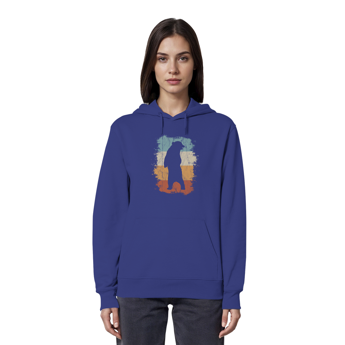 Retro Bären-Silhouette - Organic Hoodie