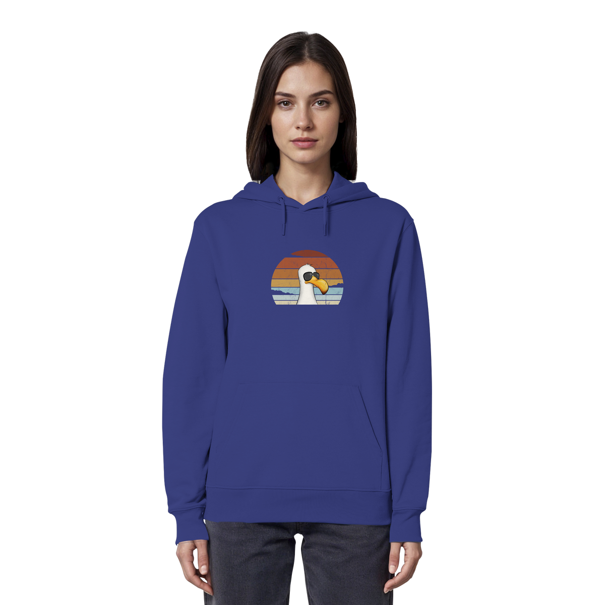 Cool lässige Retro Möwe - Organic Hoodie