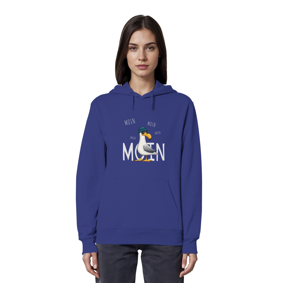 Moin Moin Lässige Hipster Möwe  - Organic Hoodie
