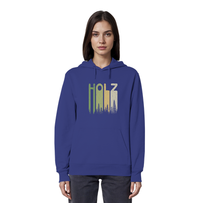 Holz Retro Wald Schriftzug - Organic Hoodie