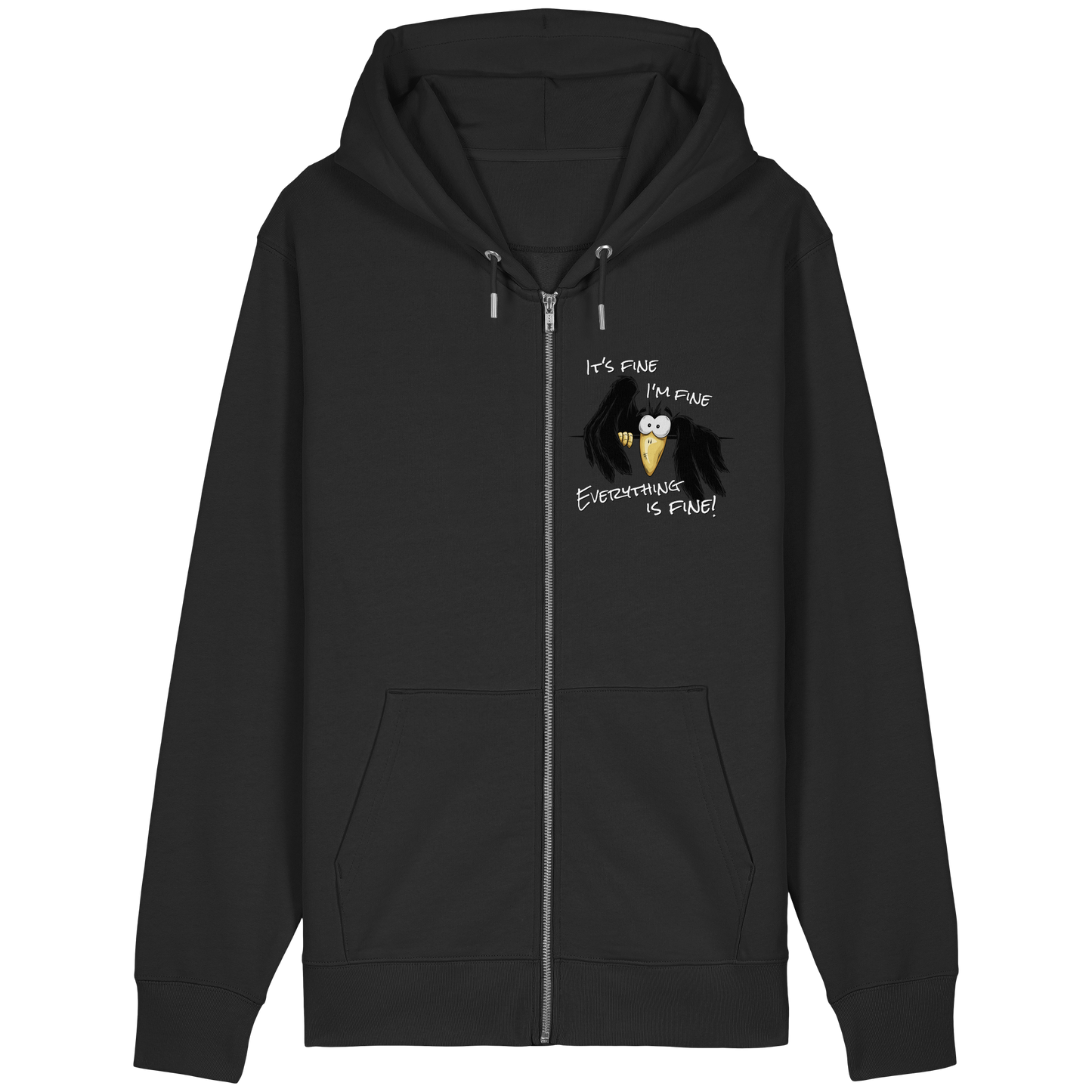 I’m Fine Rabe | Alles Gut Krähe - Organic Relaxed Zipper