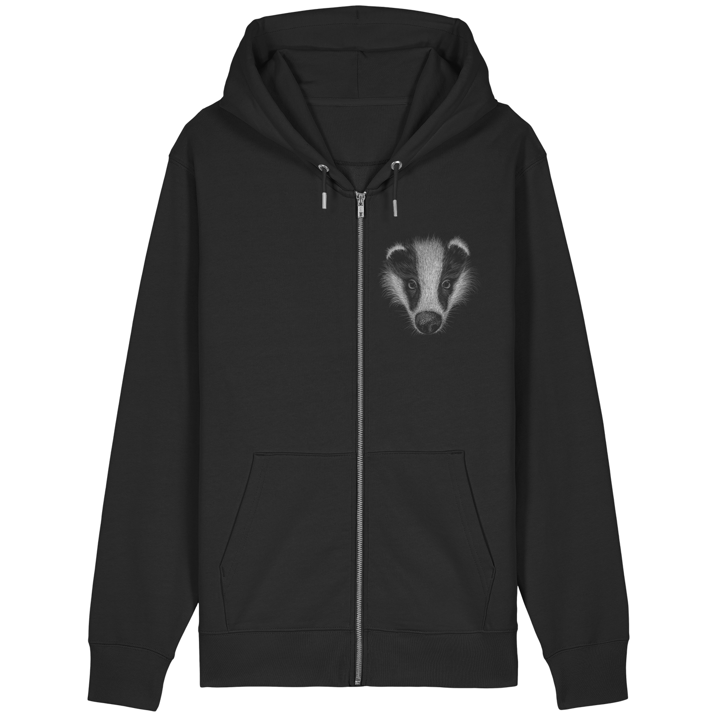 Kritzel-Kunst Dachs Illustration - Organic Relaxed Zipper