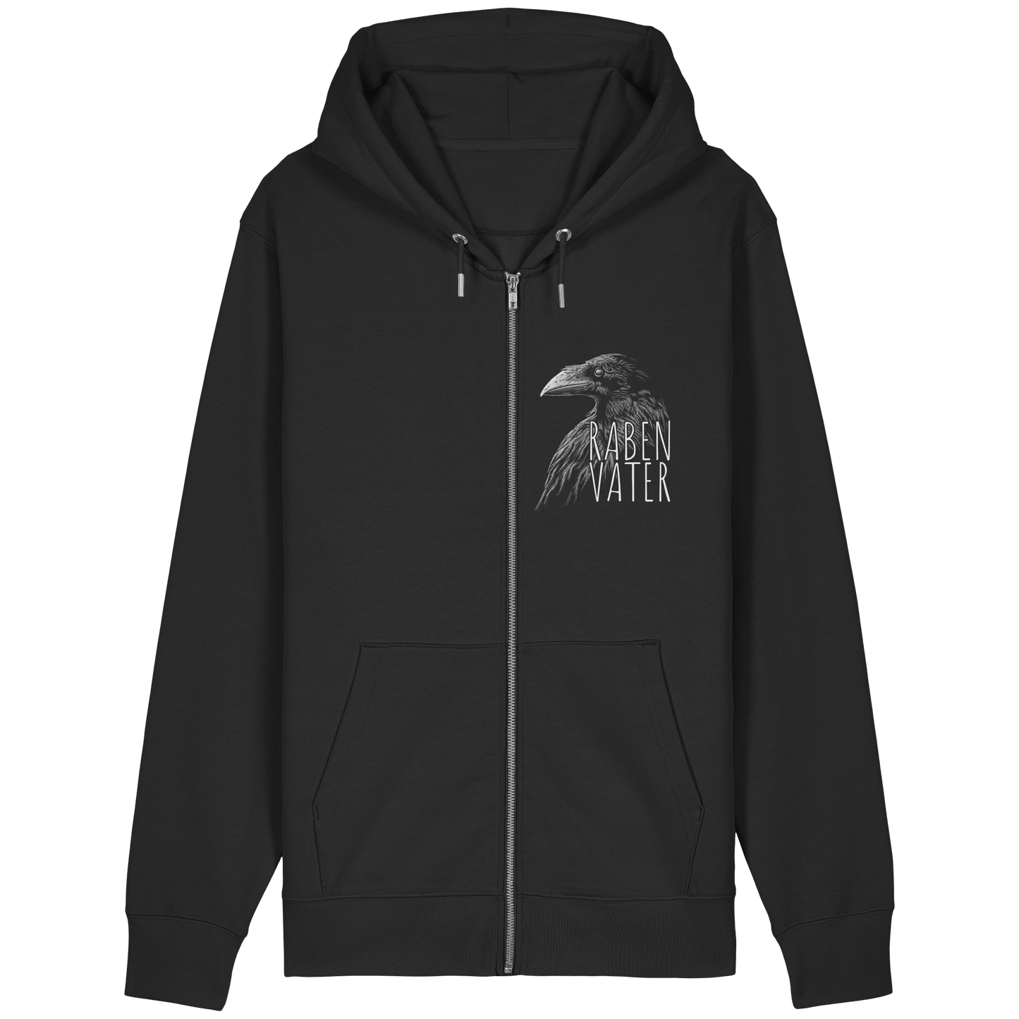 Rabenvater schwarzer Rabe Krähe - Organic Relaxed Zipper