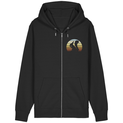 Retro Eichhörnchen Silhouette - Organic Relaxed Zipper