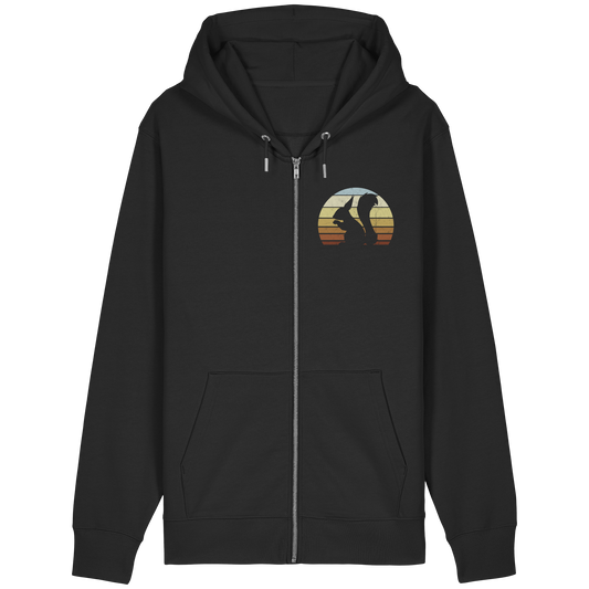 Retro Eichhörnchen Silhouette - Organic Relaxed Zipper