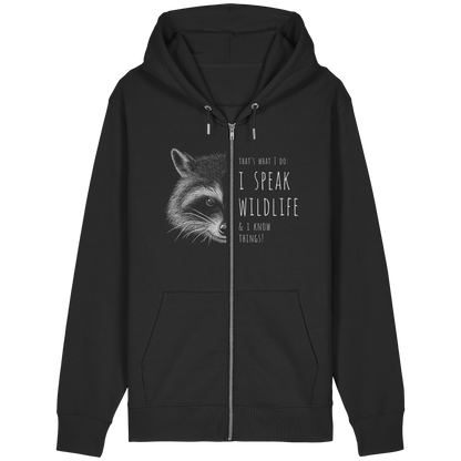 I Speak Wildlife And I Know Waschbär - Organic Relaxed Zipper